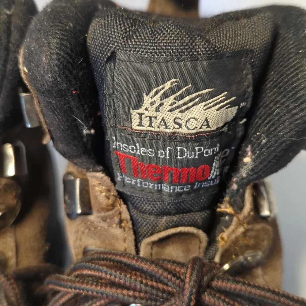 Itasca Ice Breaker Brown Leather Winter Boots Boys Size 2